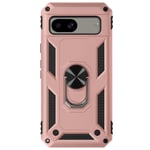 Avizar Case for Pixel 8a Hybrid with stand ring, Rose Gold