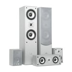 Surround Pack d'enceintes home cinéma 3 voies 335W RMS -argent