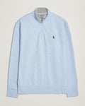 Polo Ralph Lauren Tech Double Knit Half Zip Office Blue Heather