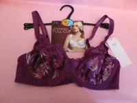 Marks & Spencer 32C new magenta floral non-padded underwired full cup bra