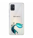 Coque Galaxy S20 PLUS sirene personnalisee bleu transparente