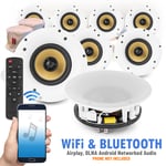 Muiltiroom Smart WiFi Wireless Ceiling Speakers and Fire Hoods WCS5 5.25" 4-Zone