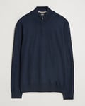 BOSS BLACK Ebenji Merino Knitted Half Zip Dark Blue