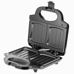 Appareil à sandwich xxl noir 750W panini grill électrique toast poignée