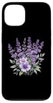 iPhone 13 colorful purple flowers lavender floral blossom green leaves Case