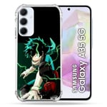 Cokitec Coque Renforcée pour Samsung Galaxy A35 5G Manga My Hero Academia Deku