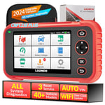 LAUNCH 2024 Nouveau OBD2 Valise Diagnostic Auto, CRP123E Plus Diagnostic Complet des systèmes, ENG/at/ABS/SRS/Door/EPB/EES/LF/TPMS etc, avec 3 Services de réinitialisation SAS/Huile/accélérateur