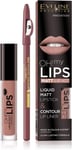 Eveline Cosmetics Oh! My Lips Matte Liquid Lipstick & Lip Liner Set 08 - Long-L