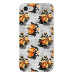 Coque Iphone 7 et 8 fleur orange