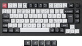 Keychron Q1 HE 75% Knob Wireless Tri-Mode Gateron 2.0 Nebula Magnetic Carbon Black