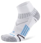 Balega Unisex Enduro V-Tech Quarter Chaussettes de Course/Running Sock, Blanc, Taille Small (EU 36-39.5)