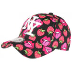 Casquette Enfant Rouge et Noire Print Fraises Original Fruitus NY de 7 a 12 ans