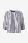 Selected FEMME - Blus slfSilva 3/4 Top - Silver