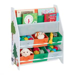 Relaxdays - tagère enfants avec 6 boîtes et 2 cases, meuble de rangement enfant, hlp : 74 x 62,5 x 31 cm, coloré