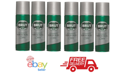 6x 200ml Brut Original Deodorant Body Spray Deo for Men Fresh Anti-Perspirant