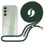 For Samsung Galaxy S24 Phone Case With Hanging Cord Cover Chain Green