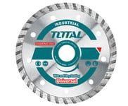 Total Tools - Diamond Disc, Ø 115 x 22.2 mm, for Cutting Stone, Cutting Depth 12-20 mm, Segment 10 mm, Spare Angle Grinder, Precise Cut