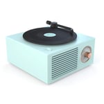 ZHIRCEKE Haut-Parleur Tourne-Disque Vinyle sans Fil Portable Steel RéTro Haut-Parleur Atomique Radio Cassette Enregistreur,Bleu