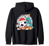 Soccer Ball Christmas Zip Hoodie