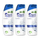 Head & Shoulders Shampooing Antipelliculaire Classic, Jusqu’à 100% Des Pellicules Éliminées, Cliniquement Prouvé, Testé Sous Contrôle Dermatologique, 3x500ml