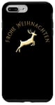 iPhone 7 Plus/8 Plus Gold German Merry Christmas Frohe Weihnachten Reindeer Case