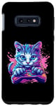 Coque pour Galaxy S10e manette de jeu gamer chat idée de jeu inspiration créative