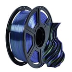 FLASHFORGE Filament double couleur soie, Filament de Coextrusion 2 en 1 Bleu Vert 1.75mm, Filament pour imprimante 3D 1kg(2.2lbs) Spool-Précision dimensionnelle +/- 0.02mm, Silk PLA Color Change