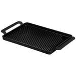 Chasseur Cast Iron Matt Black Rectangular Grillpan With Twin Handles