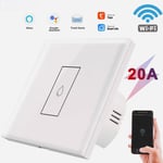 WiFi Smart Boiler Switch US/EU 110V 220V Chauffe-eau électrique mural à commande tactile On Off avec Alexa Google Home, prise EU (Blanc)