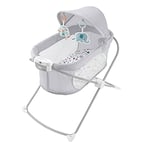 Fisher-Price lit Pliable et transportable avec Sons, Projection de lumières et Vibrations pour apaiser bébé, dès la Naissance, GWD36