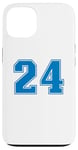 Coque pour iPhone 13 Numéro #24 Numéro Sport Bleu