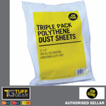 3 Pack Poly Dust Sheets For All Decorating, Gardening High Density 12ft x 9ft