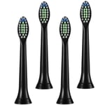 4-Pack Philips-Sonicare Diamondclean-kompatibla tandborsthuvuden Svart