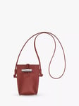 Longchamp Le Roseau Leather Phone Pouch