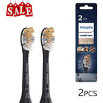 2PCS Philips HX9092/11 Sonicare A3 Premium All-in-One replacement brush Black