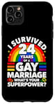 iPhone 11 Pro Max 24th Wedding Anniversary 24 Years Gay Marriage Husband Case