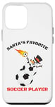 Coque pour iPhone 12 mini Joueur de football préféré du Père Noël Bonhomme de neige Sport