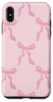 Coque pour iPhone XS Max Coquette rose motif nœuds en ruban doux pour fille