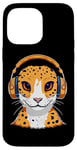 iPhone 14 Pro Max Leopard Gecko with Headphones Music Funny Case