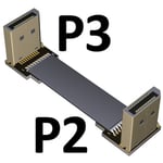 5cm P2(A)-P3(B) DisplayPort câble d'extension Flex 1.4, câble coudé 8K 4K HDR 165Hz, affichage 60Hz, adaptateur de Port pour vidéo PC portable TV DP 1.4 1.2 Nipseyteko