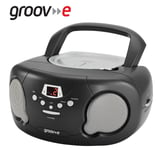 Groov-e GVPS733 Black Portable Boombox Audio CDPlayer Radio AuxIn FREE AUX LEAD