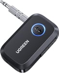 UGREEN Aux Bluetooth Car Adapter, Bluetooth 5.3 Receiver for Hands-Free Calls an