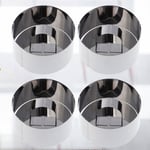 4 Pcs Cooking Rings Metal Cake Rings Homemade Cookies Round Baking Pan