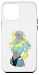 Coque pour iPhone 12 mini Jaune et Bleu Cheveux Cyber-punk Anime & Manga Style Girl