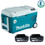 Makita DCW180 18V LXT Cordless Cooler & Warmer Box With 2 x 6.0Ah Batteries