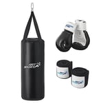 ArtSport Ensemble Punching Ball remplis et Suspendus — Ensemble de Boxe 10 kg pour Enfants avec Gants de Boxe, Bandages et Support Plafond — Dès 6 Ans - Punching Ball Boxe Kickboxing