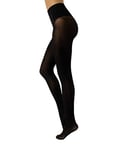 CALZITALY Seamless Tights, No Seam Pantyhose, Opaque Woman Tights, Black, Green, Blue, Blue Jeans, Portwine, S, M, L, XL, XXL, 50 DEN, Made in Italy (Black, L-XL)