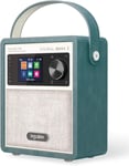 P200 Portable Dab/Dab + Fm Numérique Radio- Haut-Parleur Portable Sans Fil Avec Bluetooth, Le Son Stéréo, Beau Design, Double Réveil, Batterie Rechargeable, Caisson De Basses (Green)