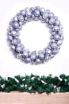 56cm Silver Shatterproof Bauble Wreath | Christmas Tree World