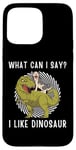 Coque pour iPhone 15 Pro Max Adorable chien Husky Kawaii What Can I Say I Like Dinosaure